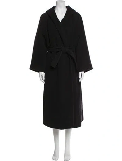 Pre-owned Max Mara Virgin Wool Coat In Black