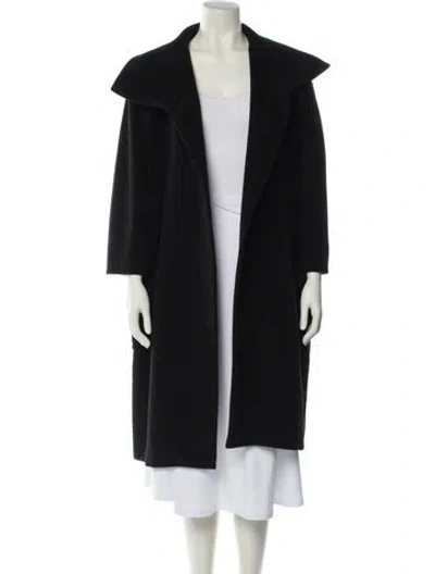 Pre-owned Max Mara Virgin Wool Coat In Black