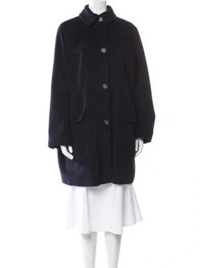Pre-owned Max Mara Virgin Wool Coat In Black