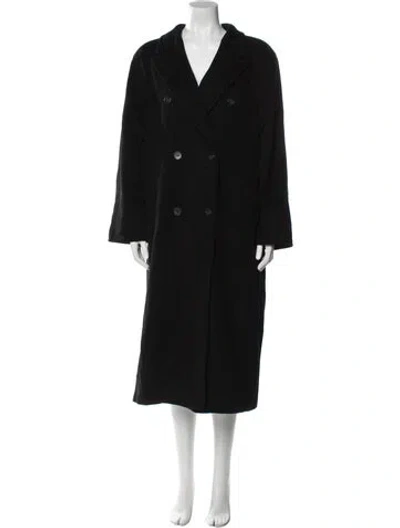 Pre-owned Max Mara Virgin Wool Coat In Black