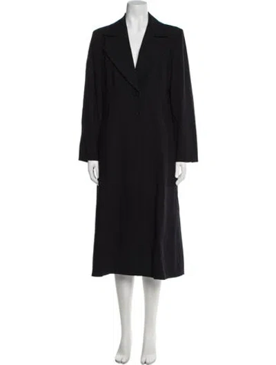 Pre-owned Max Mara Virgin Wool Coat In Black