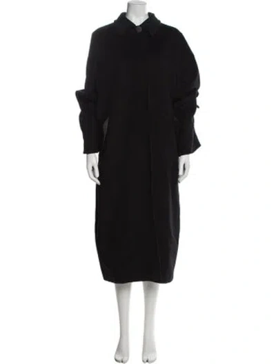 Pre-owned Max Mara Virgin Wool Coat In Black
