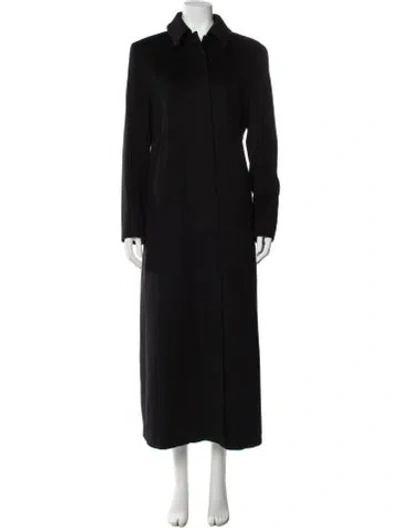 Pre-owned Max Mara Virgin Wool Coat In Black