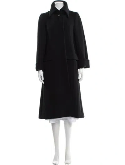 Pre-owned Max Mara Virgin Wool Coat In Black