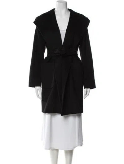 Pre-owned Max Mara Virgin Wool Coat In Black