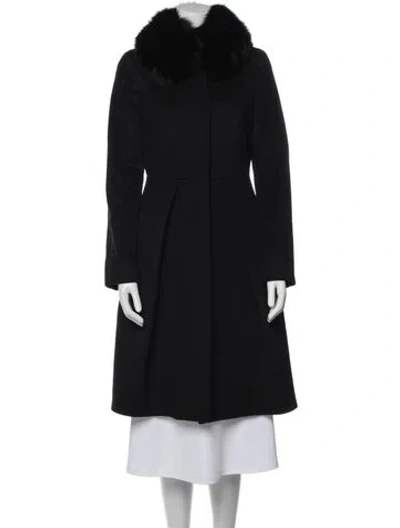 Pre-owned Max Mara Virgin Wool Coat In Black