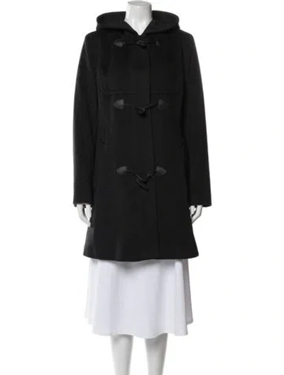 Pre-owned Max Mara Virgin Wool Coat In Black