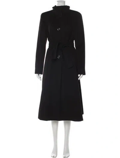 Pre-owned Max Mara Virgin Wool Coat In Black