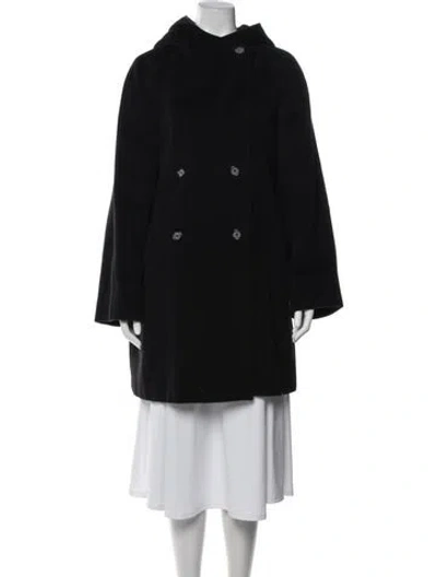 Pre-owned Max Mara Virgin Wool Coat In Black