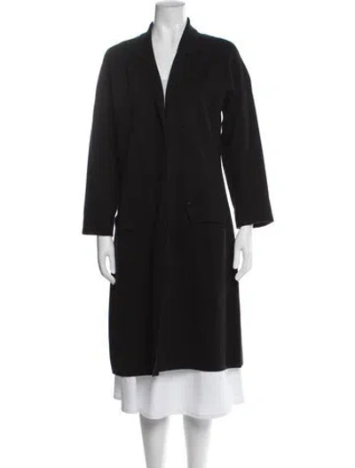 Pre-owned Max Mara Virgin Wool Coat In Black