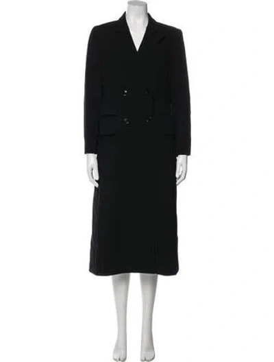 Pre-owned Max Mara Virgin Wool Coat In Black
