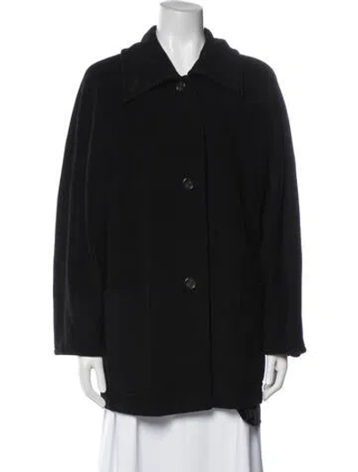 Pre-owned Max Mara Virgin Wool Coat In Black