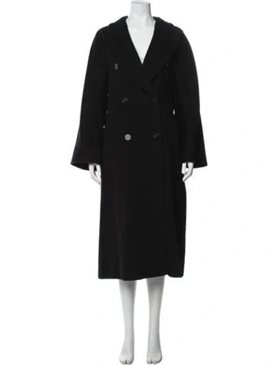 Pre-owned Max Mara Virgin Wool Coat In Black