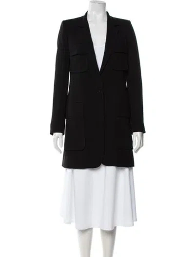 Pre-owned Max Mara Virgin Wool Coat In Black