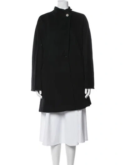 Pre-owned Max Mara Virgin Wool Coat In Black