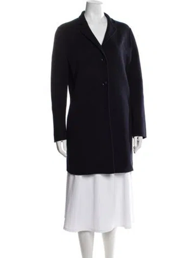 Pre-owned Max Mara Virgin Wool Coat In Black
