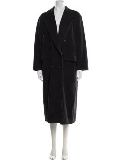 Pre-owned Max Mara Virgin Wool Coat In Black