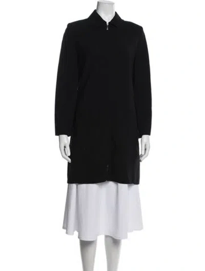 Pre-owned Max Mara Virgin Wool Coat In Black