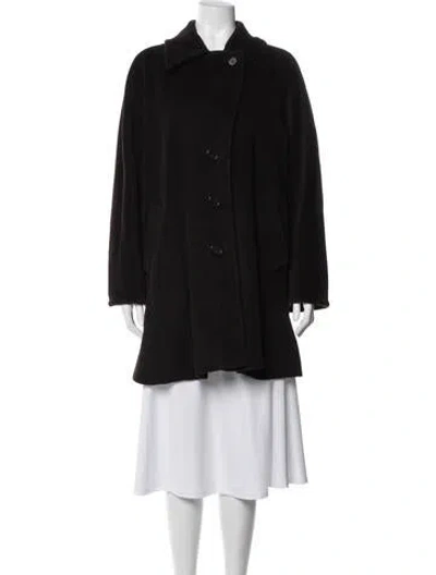 Pre-owned Max Mara Virgin Wool Coat In Black