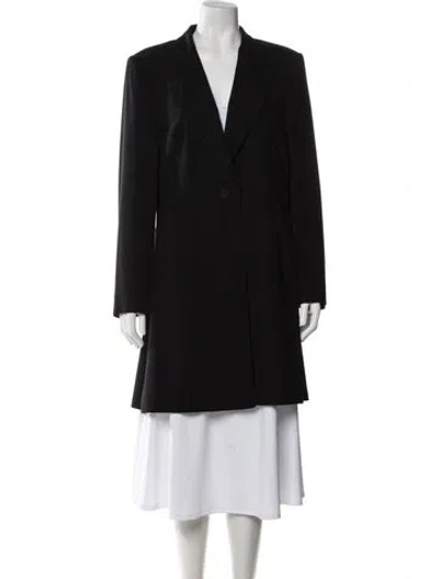 Pre-owned Max Mara Virgin Wool Coat In Black