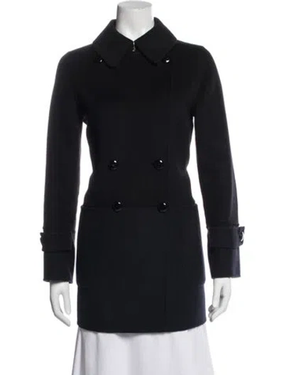 Pre-owned Max Mara Virgin Wool Coat In Black