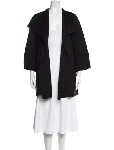 Pre-owned Max Mara Virgin Wool Coat In Black