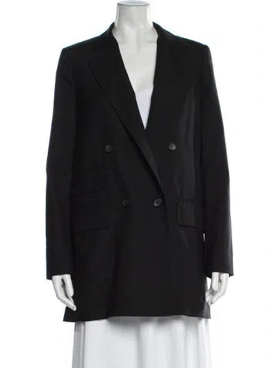Pre-owned Max Mara Virgin Wool Coat In Black