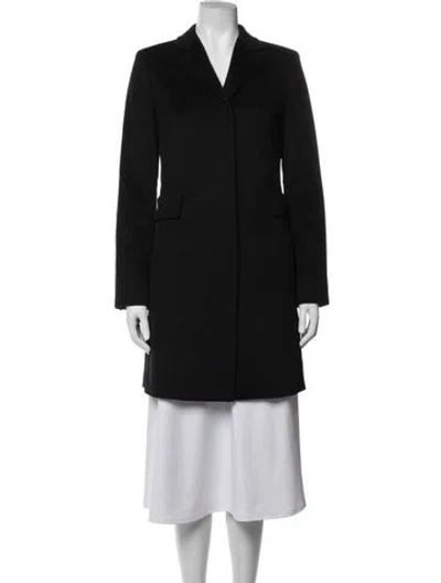 Pre-owned Max Mara Virgin Wool Coat In Black