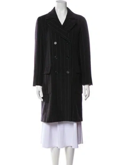 Pre-owned Max Mara Virgin Wool Coat In Black