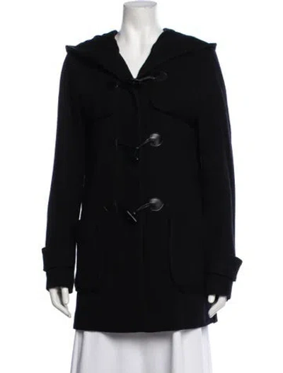 Pre-owned Max Mara Virgin Wool Coat In Black