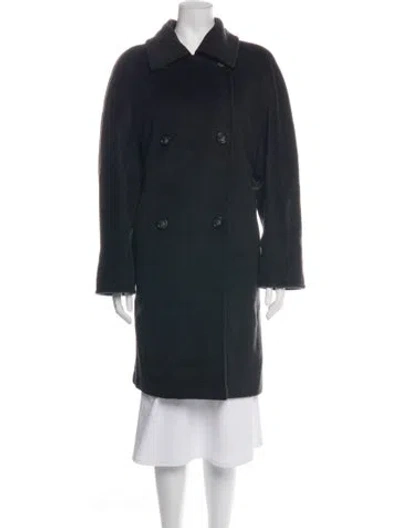 Pre-owned Max Mara Virgin Wool Coat In Black