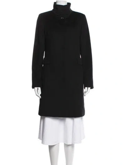 Pre-owned Max Mara Virgin Wool Coat In Black