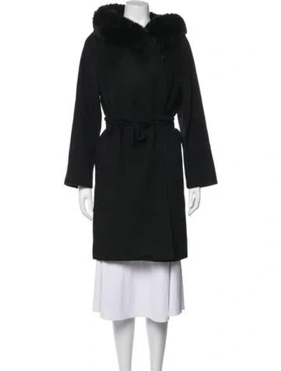 Pre-owned Max Mara Virgin Wool Coat In Black