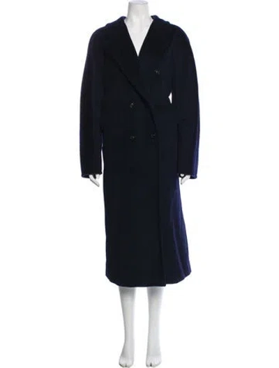 Pre-owned Max Mara Virgin Wool Coat In Blue