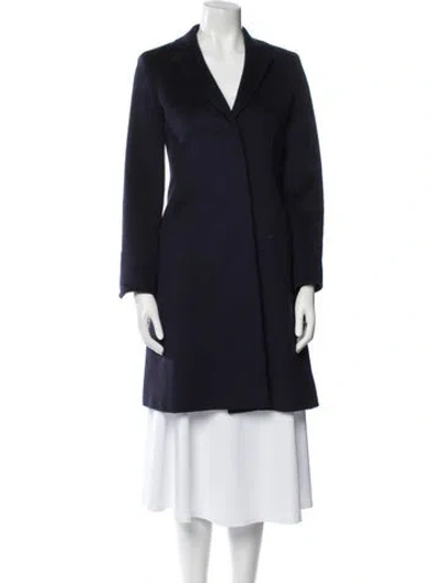Pre-owned Max Mara Virgin Wool Coat In Blue