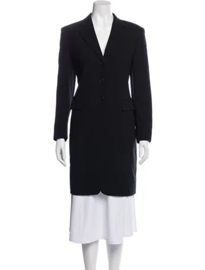 Pre-owned Max Mara Virgin Wool Coat In Blue