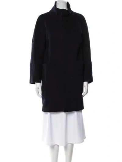 Pre-owned Max Mara Virgin Wool Coat In Blue