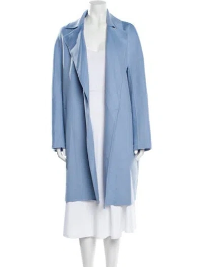 Pre-owned Max Mara Virgin Wool Coat In Blue