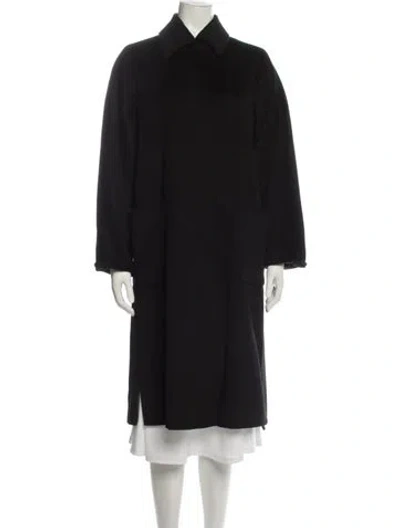 Pre-owned Max Mara Virgin Wool Coat In Blue