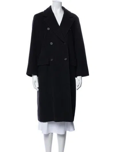 Pre-owned Max Mara Virgin Wool Coat In Blue