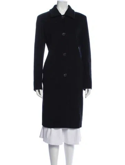 Pre-owned Max Mara Virgin Wool Coat In Blue