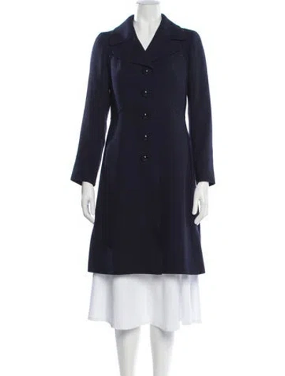 Pre-owned Max Mara Virgin Wool Coat In Blue