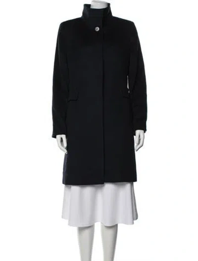 Pre-owned Max Mara Virgin Wool Coat In Blue