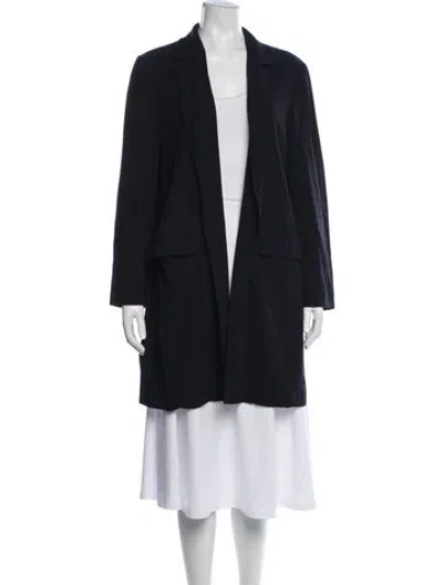 Pre-owned Max Mara Virgin Wool Coat In Blue