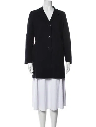 Pre-owned Max Mara Virgin Wool Coat In Blue
