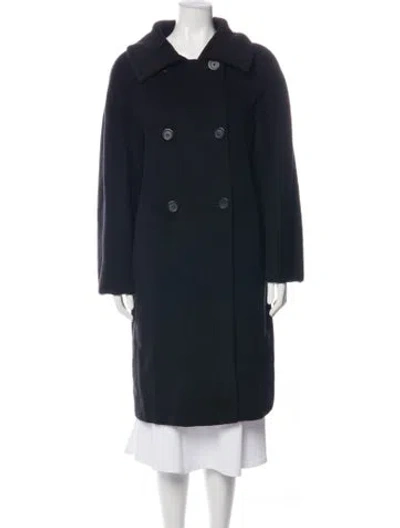 Pre-owned Max Mara Virgin Wool Coat In Blue