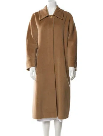 Pre-owned Max Mara Virgin Wool Coat In Brown