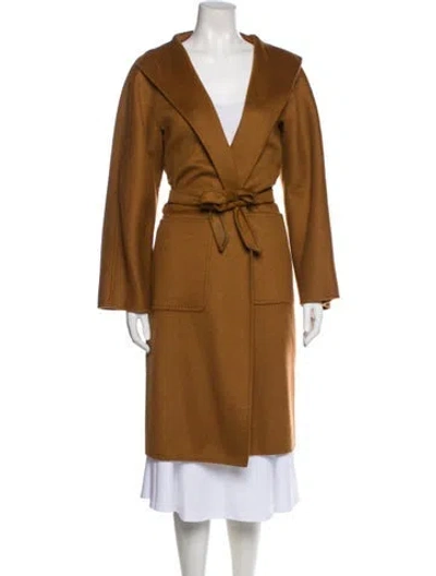 Pre-owned Max Mara Virgin Wool Coat In Brown