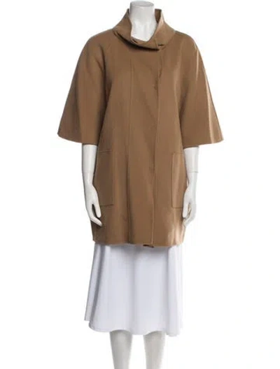 Pre-owned Max Mara Virgin Wool Coat In Brown