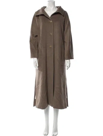 Pre-owned Max Mara Virgin Wool Coat In Brown